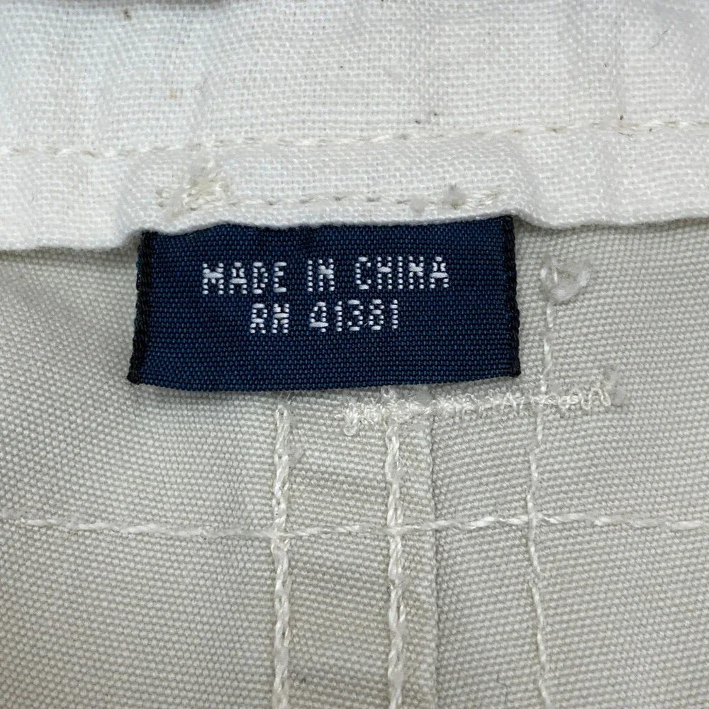 Polo Ralph Lauren Cargo Shorts Mens Waist 40 Beige Cotton Drawstring Hem Utility